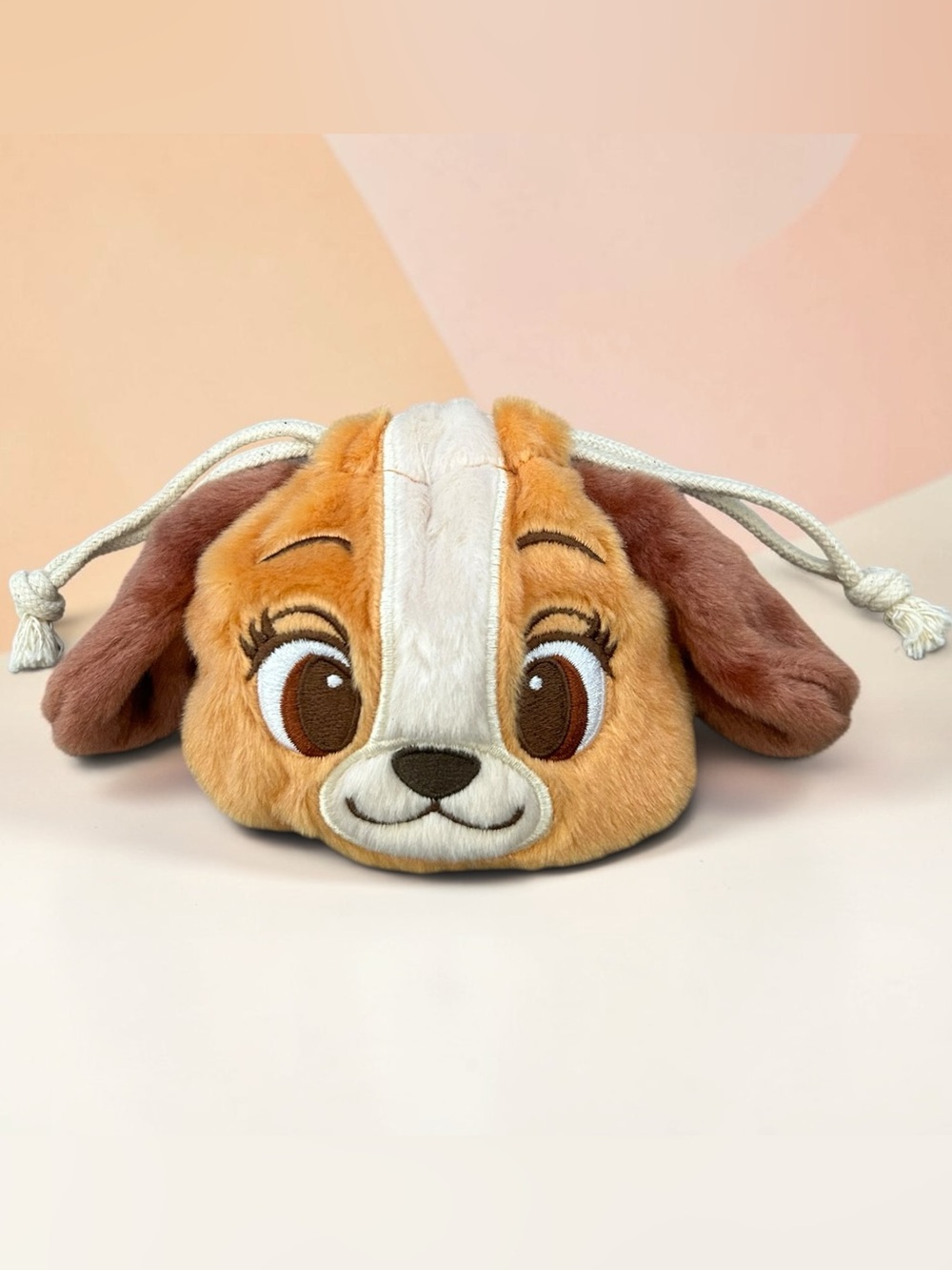 New Tokyo Disney Resort Lady and the Tramp Plush Stuffed Animal Drawstring Pouch